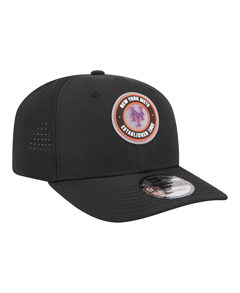 New Era Men's Black New York Mets Circle 9SEVENTY Adjustable Hat