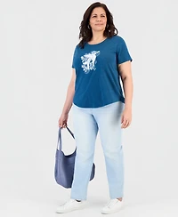 Style & Co Plus Short-Sleeve Graphic-Print T-Shirt, Macy's Exclusive