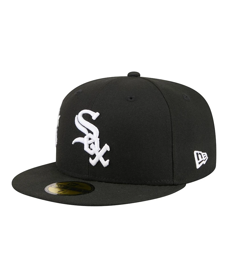 New Era Men's Black Chicago White Sox City Patch 59FIFTY Fitted Hat