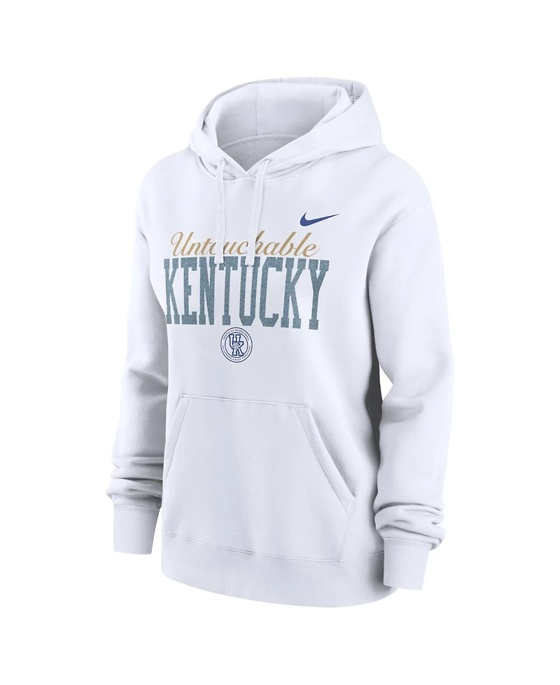Nike Women's White Kentucky Wildcats Club Fleece Hoodie