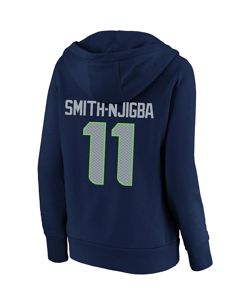 Fanatics Women's Jaxon Smith-Njigba College Navy Seattle Seahawks Super Bowl Lx Champions Plus Size Name Number Fleece Hoodie