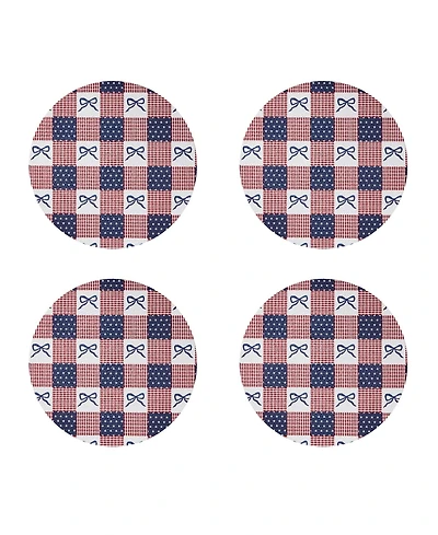 Avanti Celebration Woven Braided Round Placemats, Set of 4
