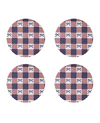 Avanti Celebration Woven Braided Round Placemats, Set of 4