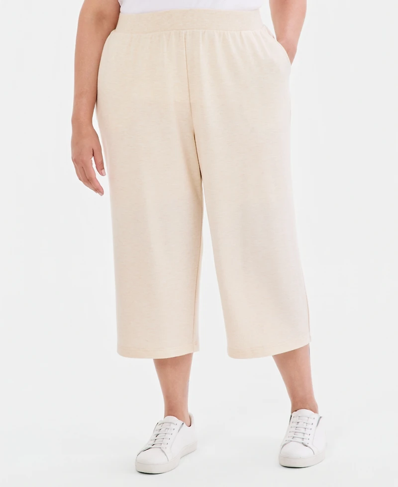 Style & Co Plus LuxLounge French Terry Capri Pants, Macy's Exclusive