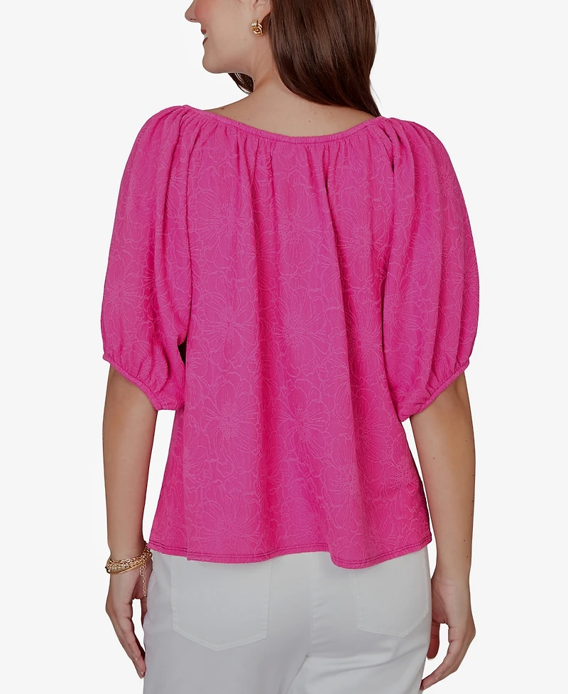 Ruby Rd. Petite Textured Convertible Knit Top