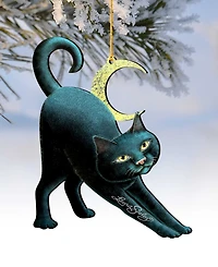 Designocracy Black Cat Holiday Ornaments, Set of 2