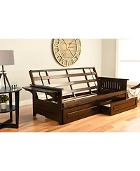 Kodiak Phoenix Frame with Oregon Trail Java Mattress and Storage Drawers