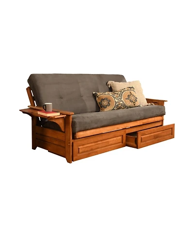 Kodiak Phoenix Frame-Barbados Finish-Suede Mattress-Storage Drawers