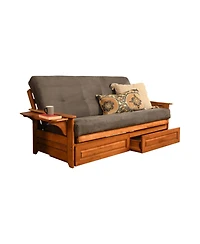 Kodiak Phoenix Frame-Barbados Finish-Suede Mattress-Storage Drawers