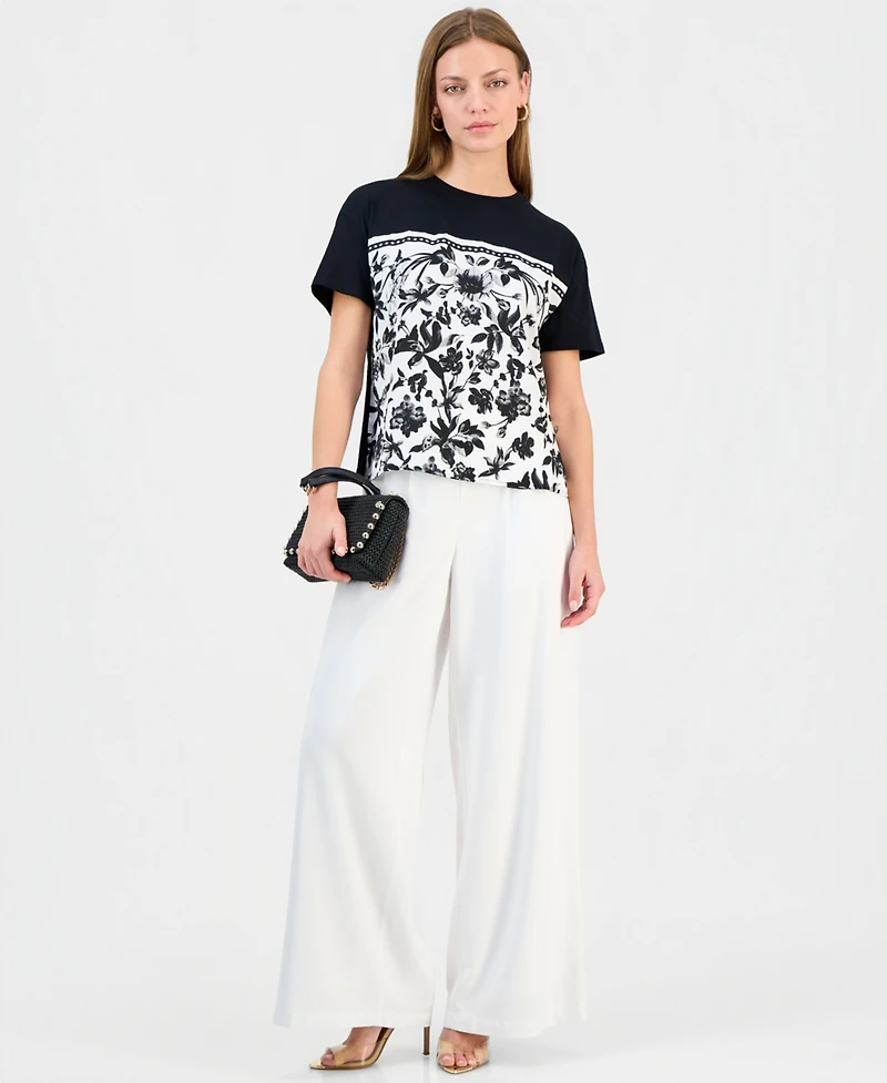 I.n.c. International Concepts Petite Printed Crewneck T-Shirt, Macy's Exclusive