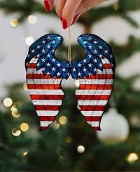 Designocracy Usa Wings Butterfly Ornaments, Set of 2