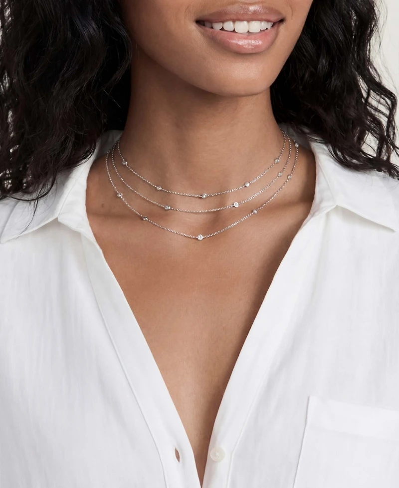 Ettika Crystal Dot Layered Necklace
