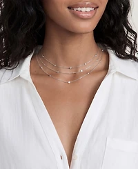 Ettika Crystal Dot Layered Necklace