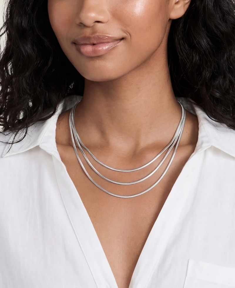 Ettika Triple Snake Chain Layered Necklace