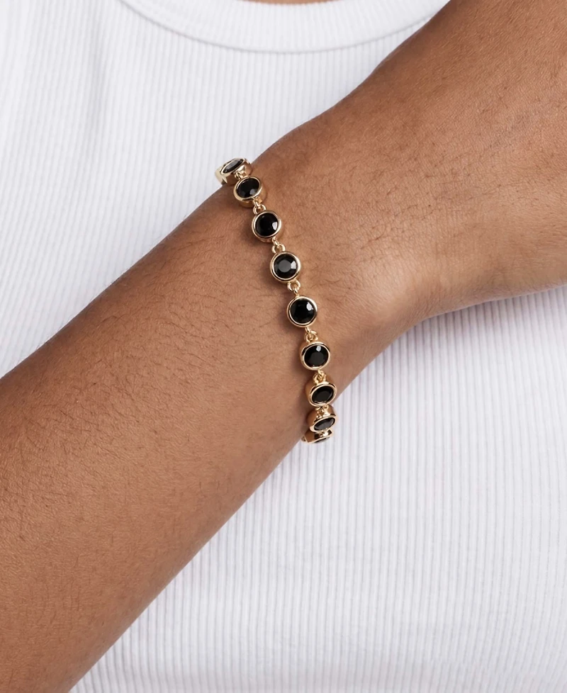 Ettika Everyday Crystal 18k Gold Plated Link Bracelet