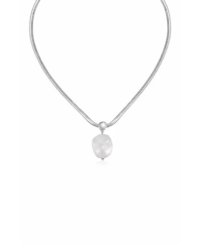 Ettika Baroque Mother of Pearl Pendant Necklace