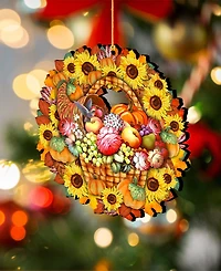 Designocracy Cats Wreath Holiday Ornaments, Set of 2