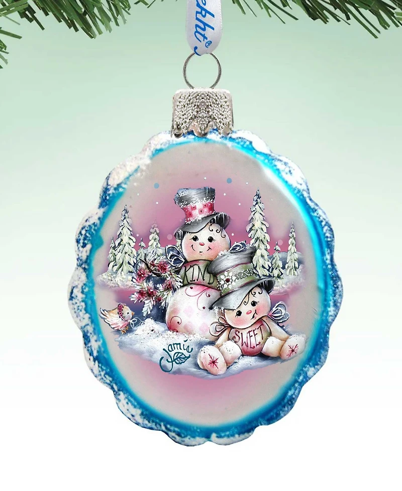 Designocracy Snowman Mercury Holiday Ornament