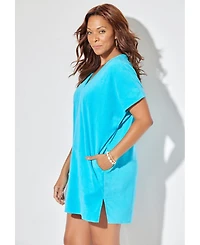 Swimsuits for All Women's French Terry Lightweight Cover Up Tunic