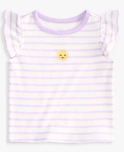 First Impressions Baby Girls' 3M-24M Mix & Match Sunny Embroidery Flutter-Sleeve T-Shirt, Macy's Exclusive