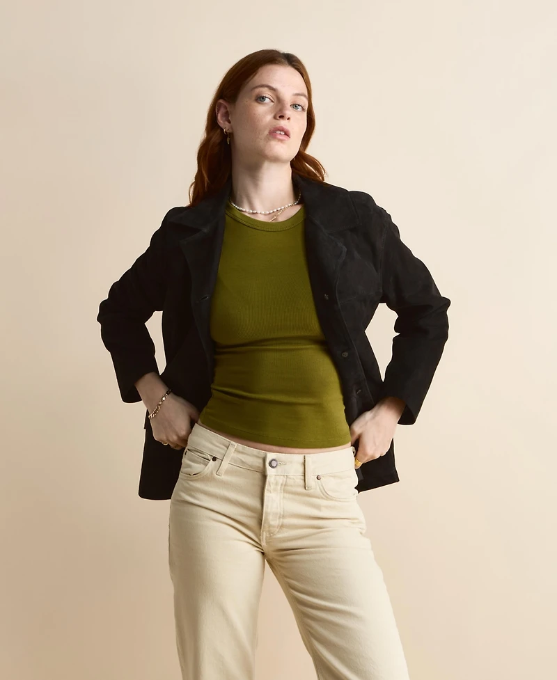 Furniq Uk Women's Suede Jacket