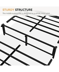 gaomon Rattan Bed Frame with Cane Headboard, Boho Platform, Slat Support, No Box Spring, Easy Assembly
