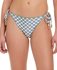 Red Carter Women's Solar Power Tie Side Pull-On Bikini Bottom