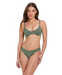 Red Carter Technicolor Triangle Underwire Bra Hipster Bottoms