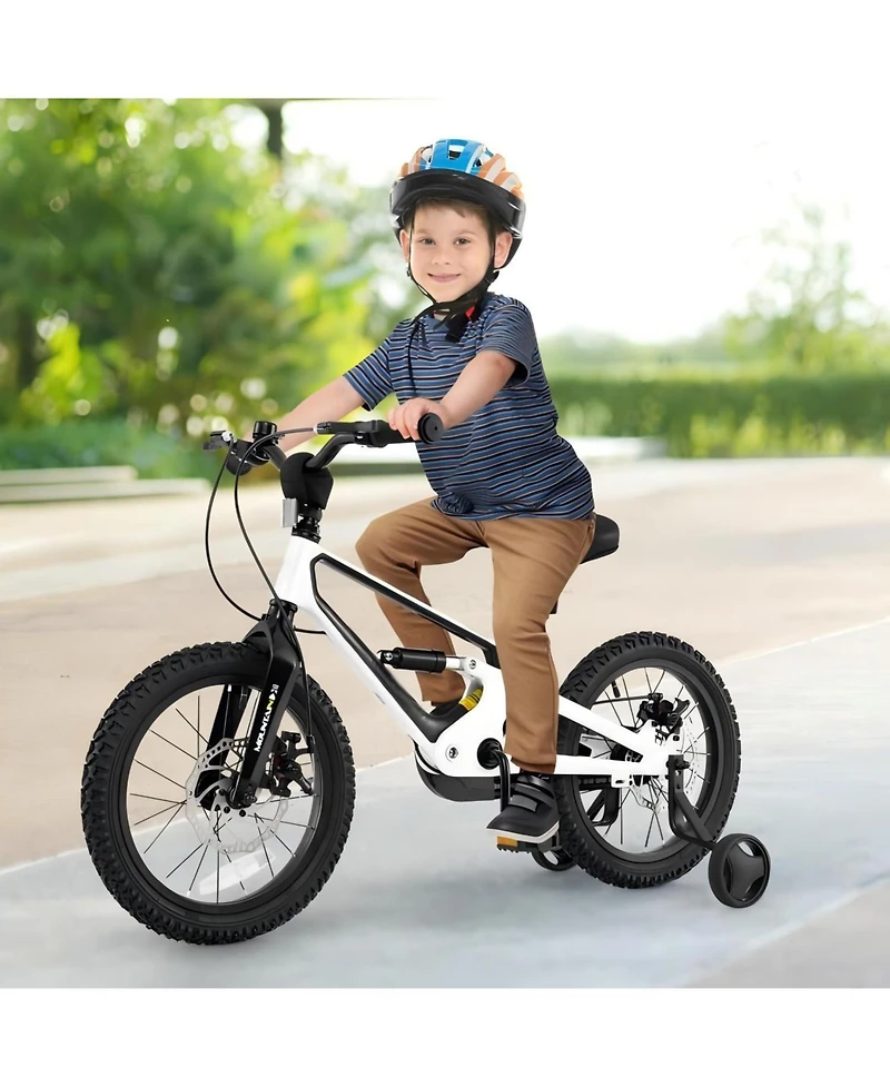 Hongge 16 Inch Kids Bike Magnesium Alloy Bicycle Adjustable for Aged 4 to 7