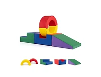 Slickblue 5-Piece Kids Foam Climbing Toys with Pu Leather Cover