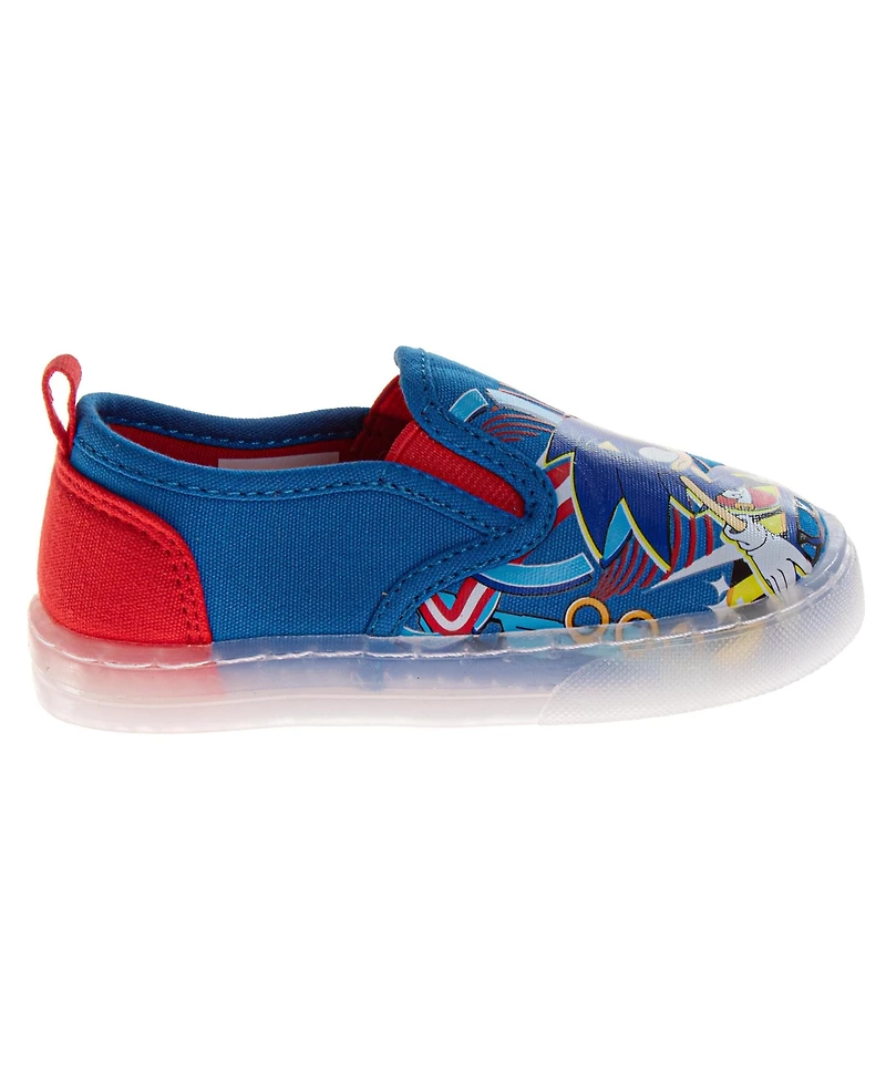 Sonic The Hedgehog Big Boys Shoes Slip-On, Canvas Shoes, Loafers, Casual Sneakers, Walking
