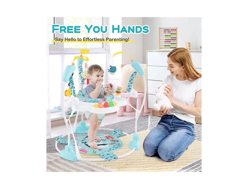 Slickblue Toddler Height Adjustable Activity Center with Bounce Seat