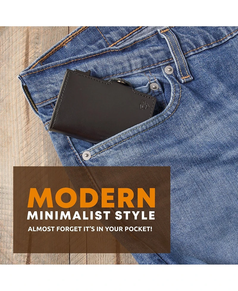 Conceal Plus Men's Wallet for Men, Pop Up Credit Card Holder - Rfid Blocking, Slim Minimalist Case Lifetime Warranty