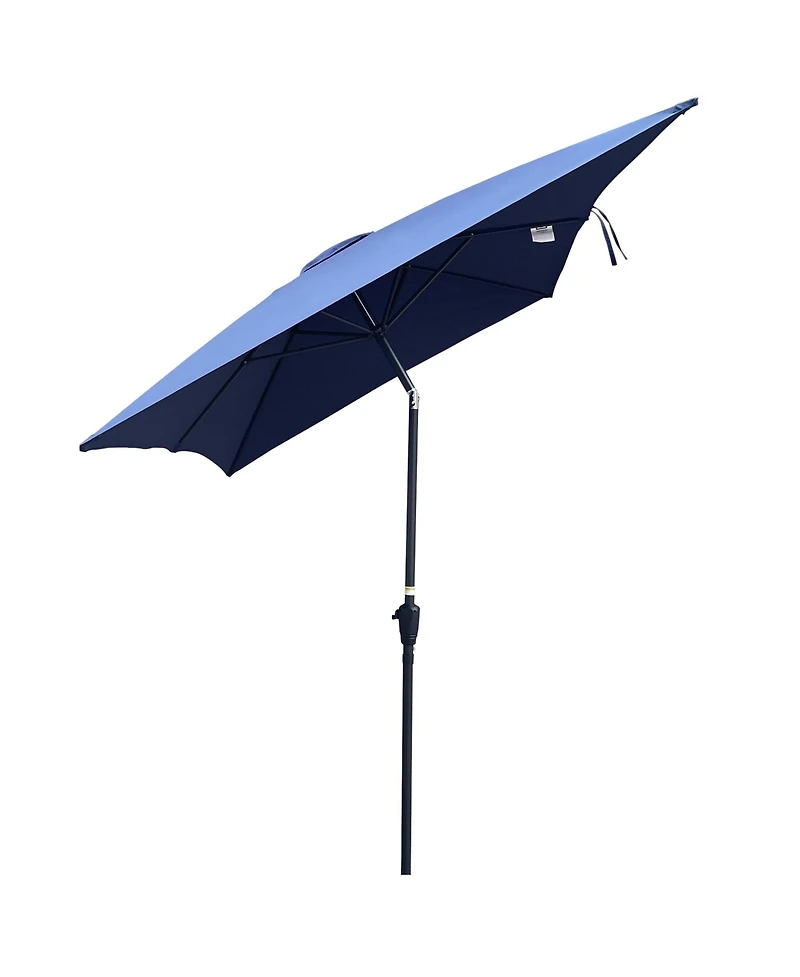 Clihome 6 x 9 ft Fabric Waterproof Crank Tilt Patio Umbrella