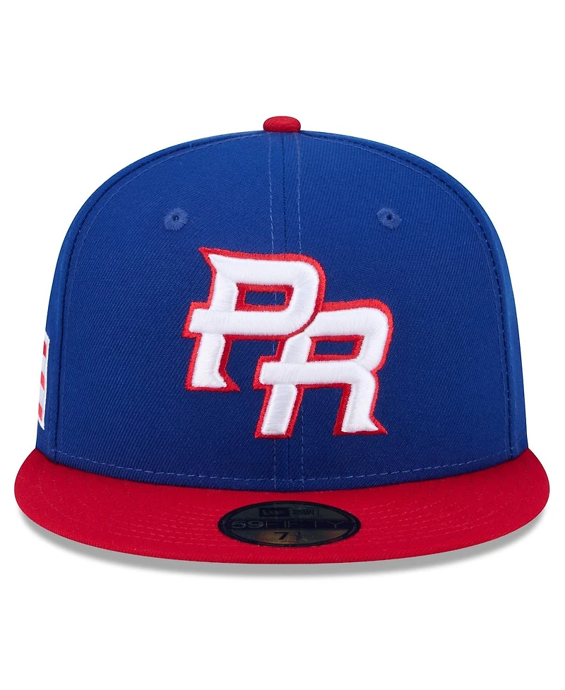 New Era Men's Blue/Red Puerto Rico Baseball 2026 World Classic 59FIFTY Fitted Hat
