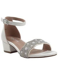 Kenneth Cole Reaction Girls' 1-13 Farah Embellished Block Heel Sandals