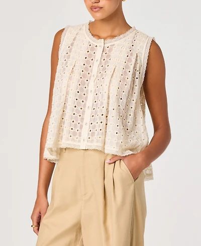 Astr the Label Women's Alisa Sleeveless Crew Neck Top