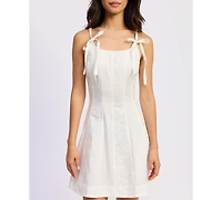 En Saison Women's Samantha Scoop Neck Sleeveless Mini Dress