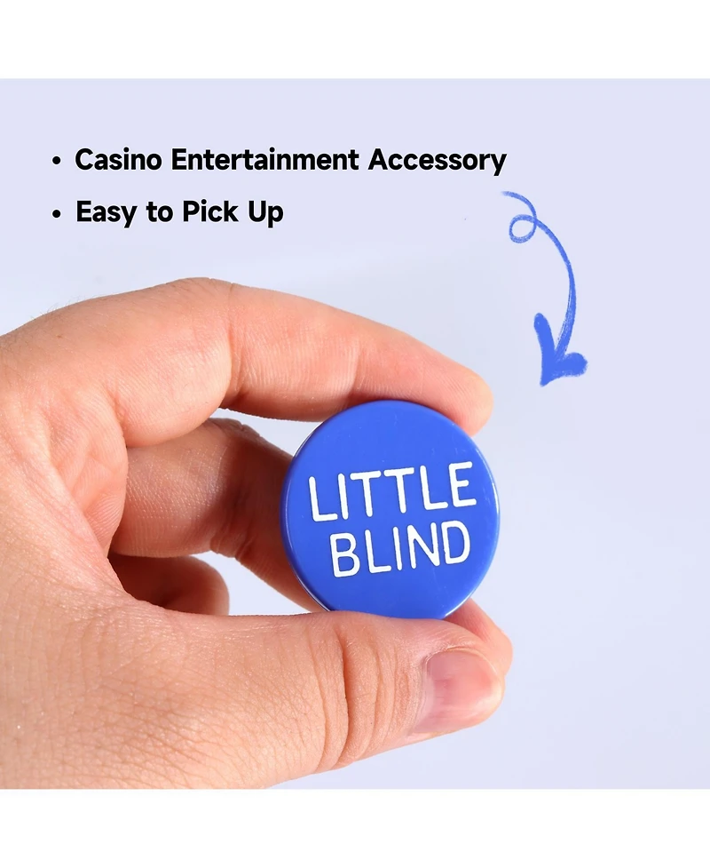 Gse Games & Sports Expert Set of 6 Professional Little Blind, Big Blind, Missed Blind, Kill, Reserved, Dealer Puck Buttons