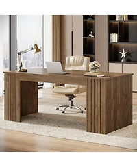 Tribesigns Modern Executive Desk, 63-Inch Large Office Computer Desk, Study Writing Table Workstation