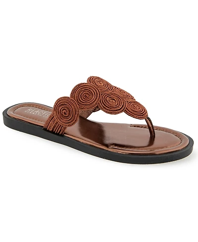 Kenneth Cole Reacton Women's Spiraling Thong Flat Sandals