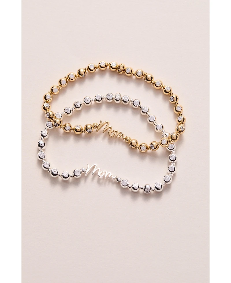 Alex and Ani Mom Elongated Crystal Stretch Bracelet