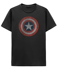 Hybrid Apparel Men's Captain America Shield Graphic T-Shirt