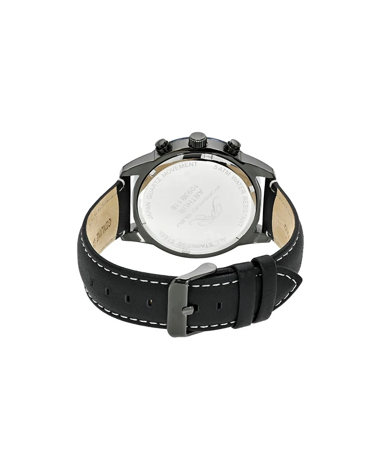 Porsamo Bleu Men's Arthur Genuine Leather Band Watch 1093BARL