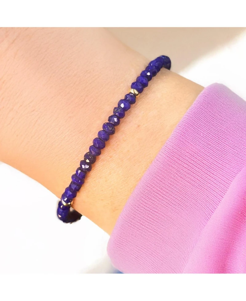 The Lovery Lapis Bead Bracelet 14K Gold
