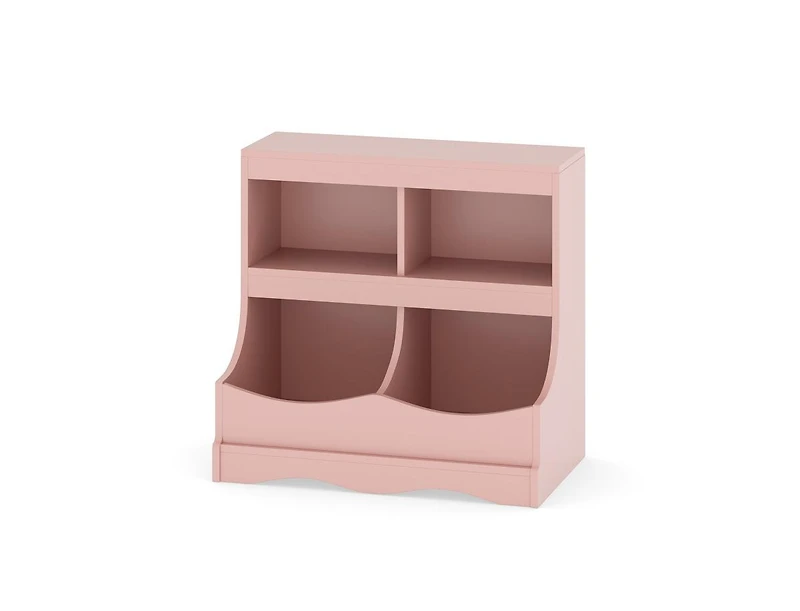 Slickblue 4-Cubby Kids Toy Storage Organizer and Bookcase
