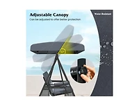 Slickblue 3 Seat Patio Swing with Adjustable Canopy and Trays