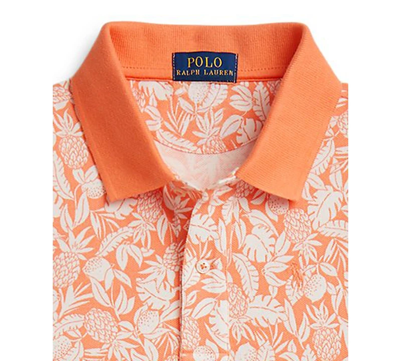 Polo Ralph Lauren Girls' 7-16 Pineapple Faux-Wrap Mesh Dress