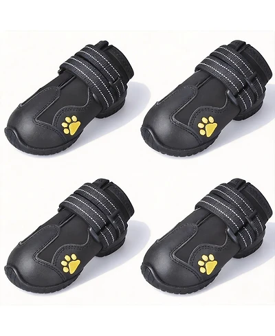 Anti-Slip Dog Boots for Large Breeds with Reflective Straps