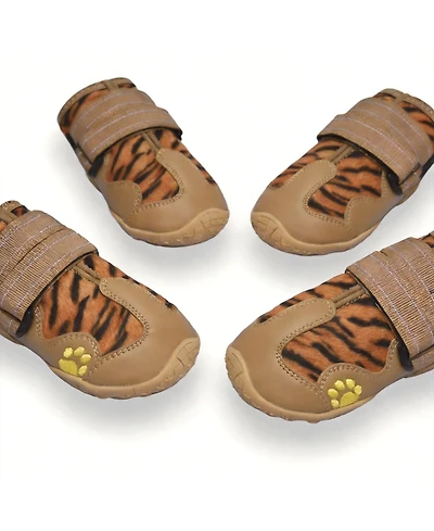 Anti-Slip Dog Boots for Large Breeds with Reflective Straps